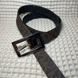 Michael‎ Kors | Silver Buckle Brown Size 38 Waist XL Belt